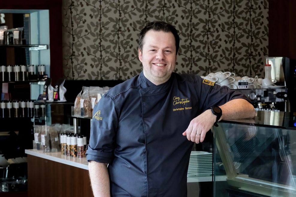 Chef Christophe Bonzon in Chez Christophe Burnaby location (Leila Kwok)