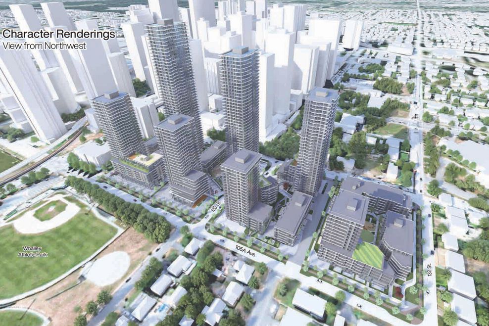 Concept of 10520 132 St. and 13270-13352 105A Ave., Surrey. (Arcadis/Onni Group)