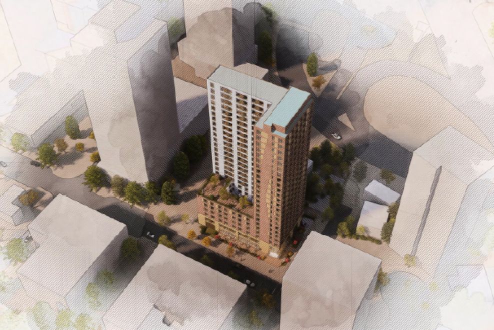 24-storey student housing tower proposed near Phibbs bus exchange in North Vancouver