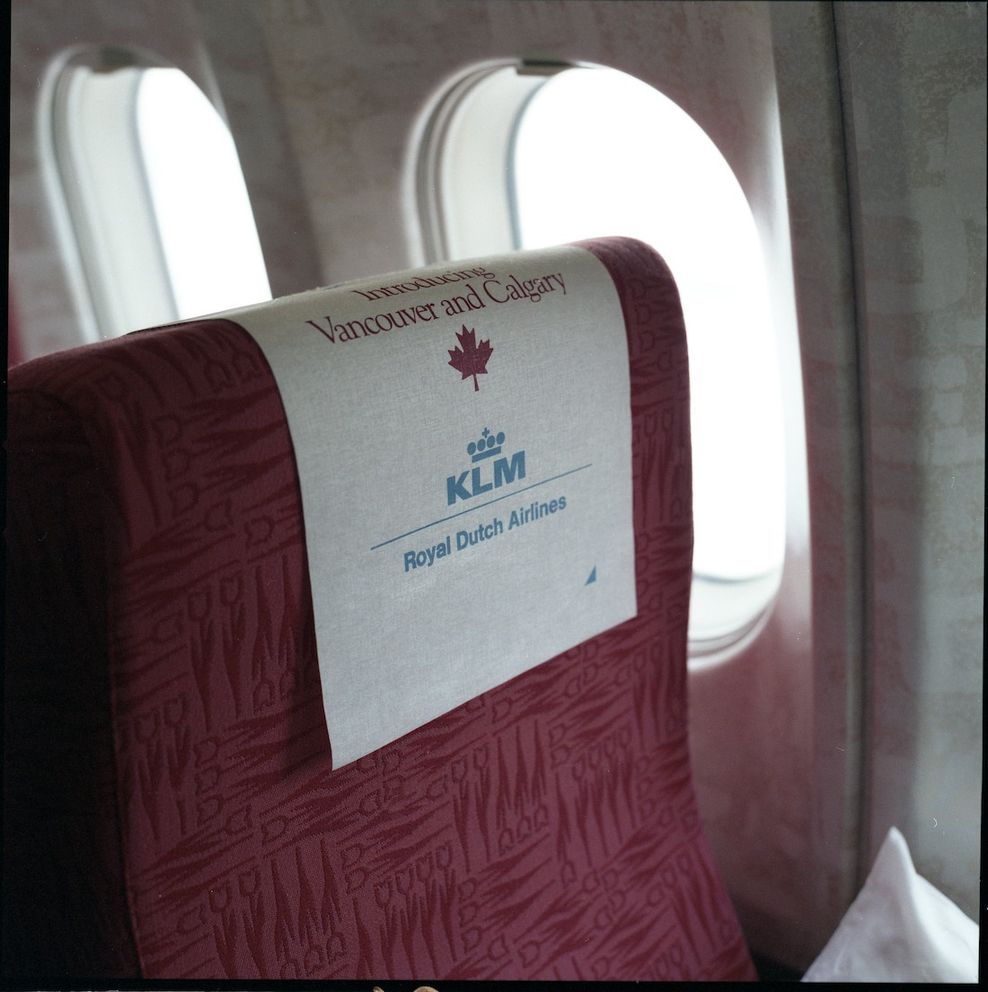 First KLM flight at Vancouver International Airport on April 2, 1986. (KLM Royal Dutch Airlines)