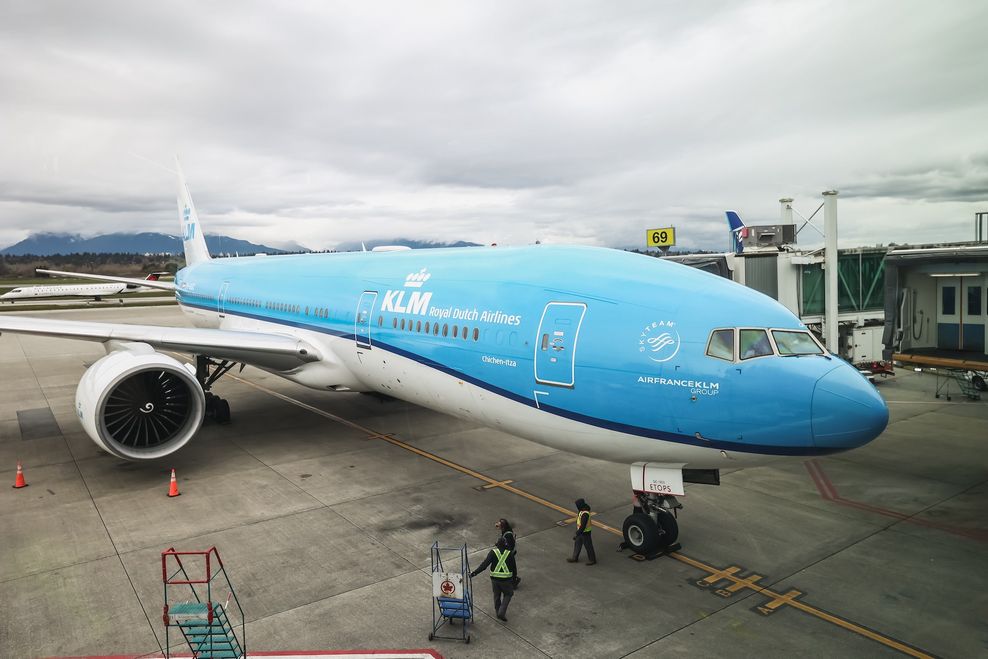 KLM aircraft at Vancouver International Airport. (KLM Royal Dutch Airlines)