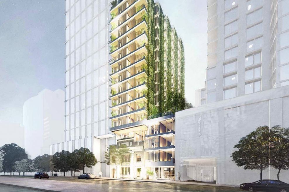 Concept of the hotel at 852-872 Seymour St., Vancouver. (Arno Matis Architecture/Bene Group)