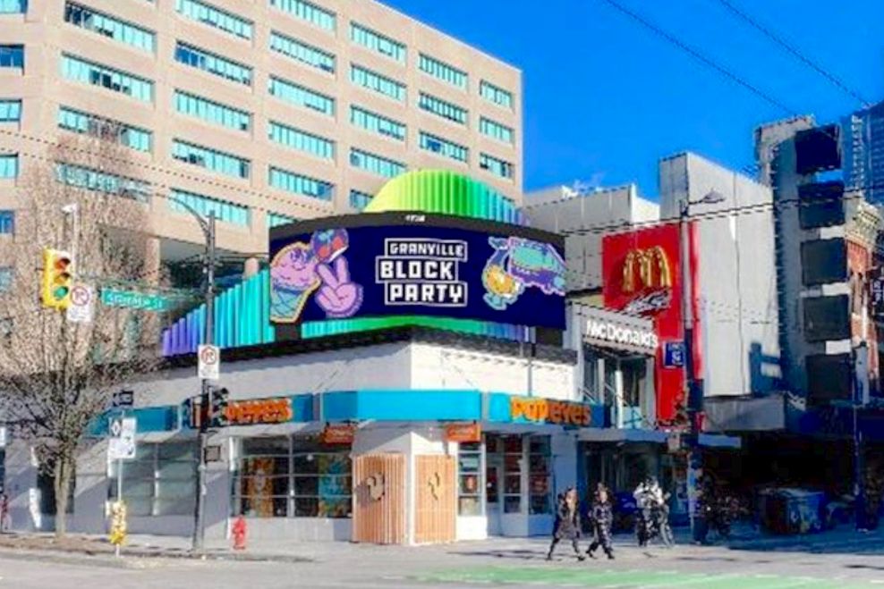 897 Granville Street vancouver digital screen 2025