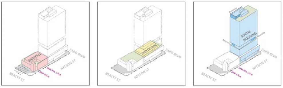 95 nelson street 990 beatty street vancouver social housing firehall 2025