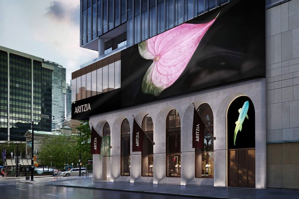 Concept of the new Aritzia flagship store at the former Nordstrom space in downtown Vancouver. (Mallen Gowing Berzins Architecture/Aritzia)