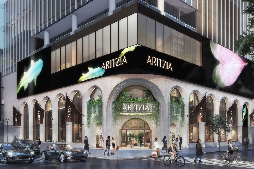 Preliminary concept of the new Aritzia Flagship Boutique store within the former Nordstrom space at CF Pacific Centre mall in downtown Vancouver. (Aritzia)