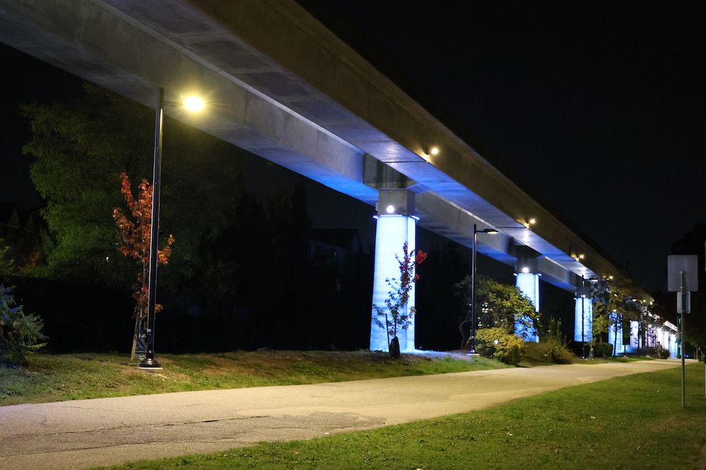 bc parkway illumination skytrain expo line burnaby 
