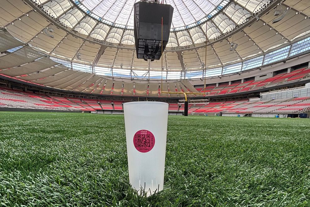 The new reusable cup (BC Place)