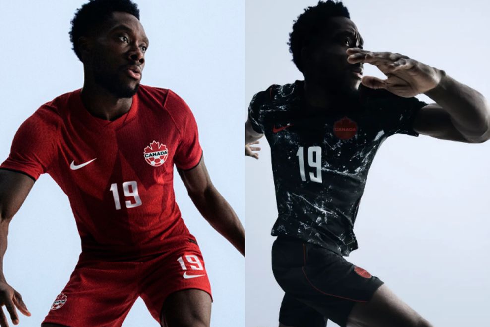 Canada is going with red and black as the primary colours for its FIFA World Cup kits (Canada Soccer)