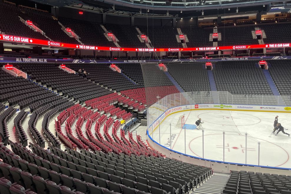 The last of the maroon seats (Trevor Beggs/Daily Hive)