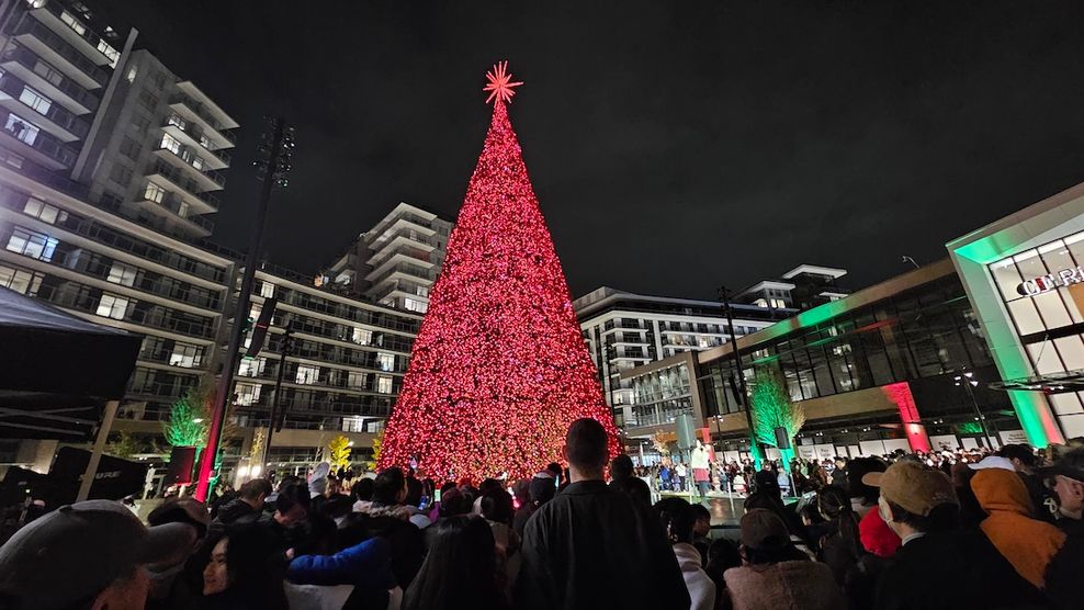 cf richmond centre park plaza christmas tree 2025 