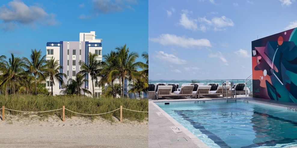 View of The Gabriel Miami from South Beach (The Gabriel Miami South Beach/Curio Collection by Hilton) | Rooftop pool at The Gabriel Miami South Beach (The Gabriel Miami South Beach/Curio Collection by Hilton) 