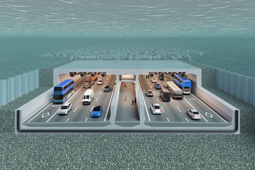 Concept of the new replacement George Massey Tunnel. (Government of B.C.)