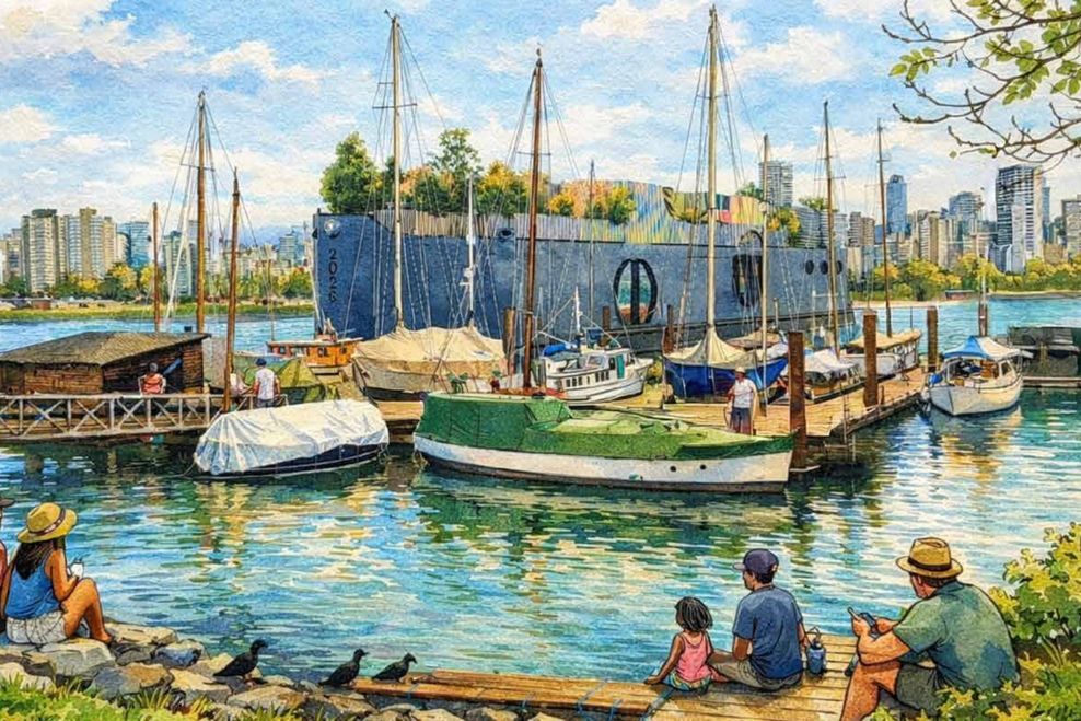 Concept of HAVN Saunas at Vancouver Maritime Museum's Heritage Harbour in Kitsilano Point. (Vancouver Maritime Museum)