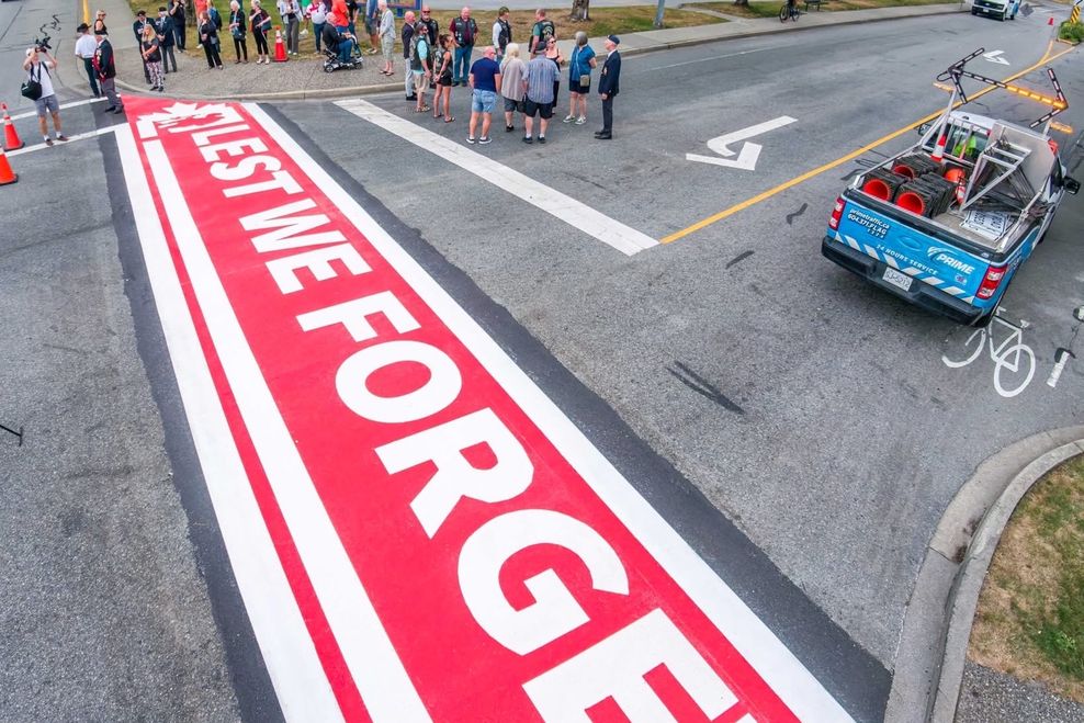 Maple Ridge veterans crosswalk. (City of Maple Ridge)