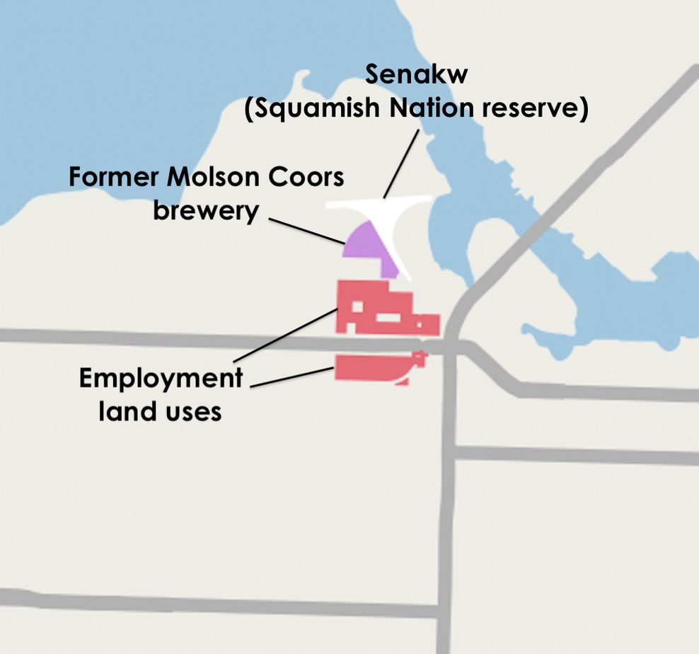 metro vancouver industrial land former molson coors brewery