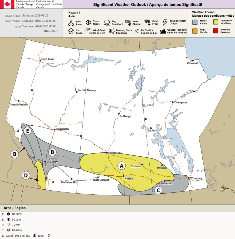 alberta forecast snow