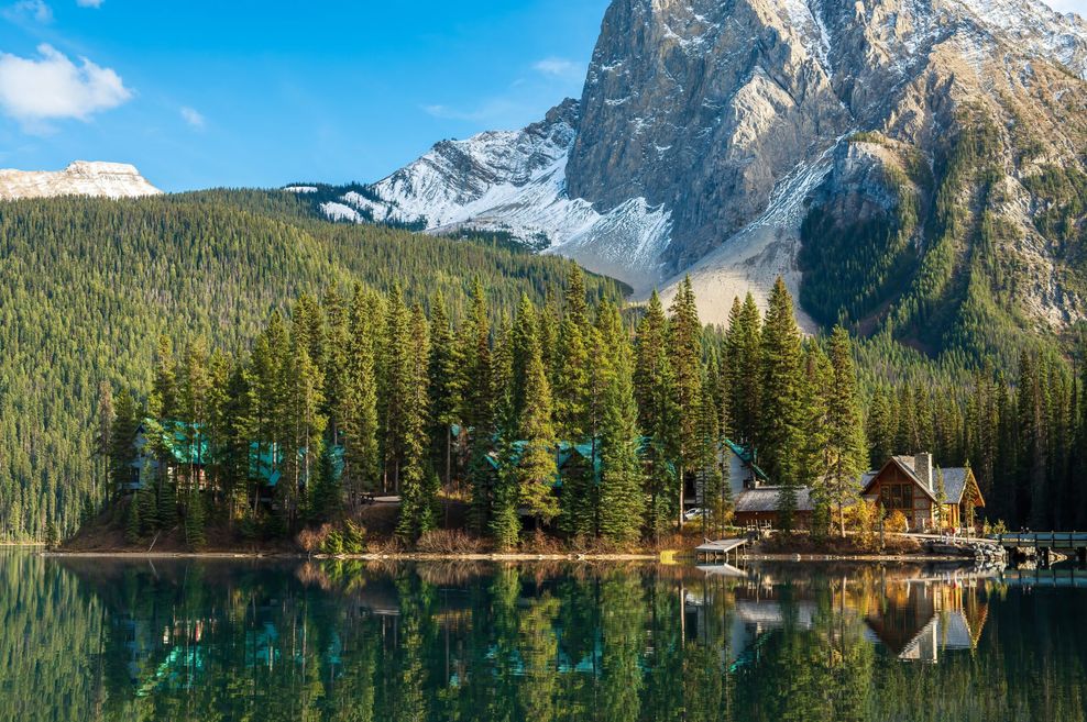 Emerald Lake in Yoho National Park, B.C., is one of the park’s most photographed spots, framed by soaring peaks and alpine forests. (Jacqueline Heijt/Shutterstock)