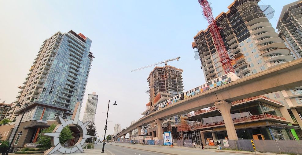 skytrain burquitlam construction crane condo towers f