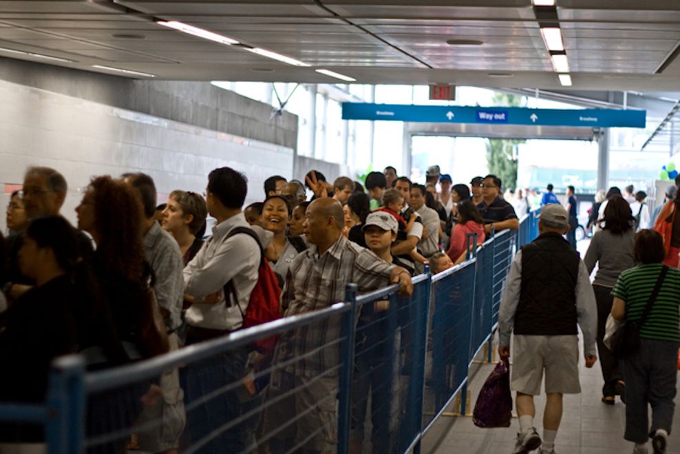 skytrain canada line broadway city hall station opening august 2009