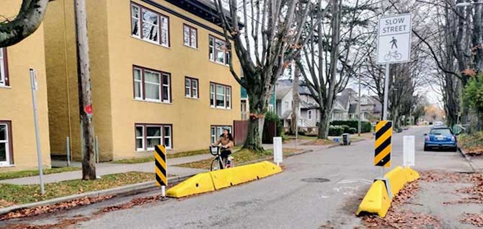 slow street banana barriers vancouver 2