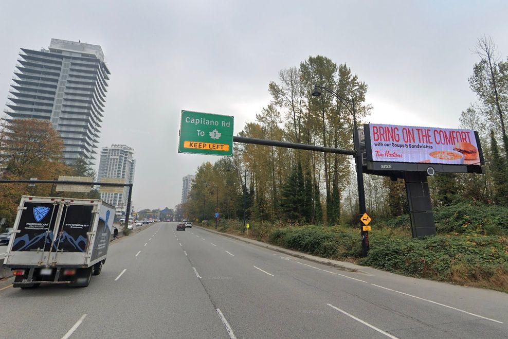 squamish nation digital advertising screen marine drive capilano road north vancouver