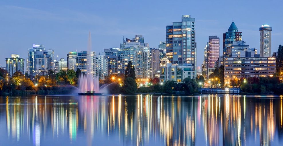 Jubilee Fountain at Lost Lagoon in Stanley Park