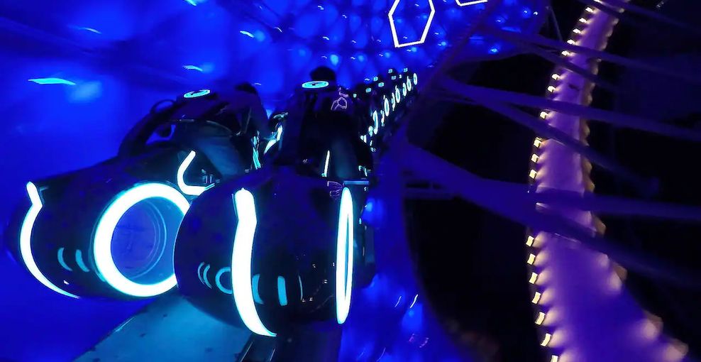 TRON Lightcycle Power Run roller coaster at Shanghai Disneyland. (Disney)