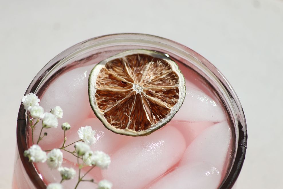 A stock image of a cocktail garnished with baby's breath. (mason1/Shutterstock)