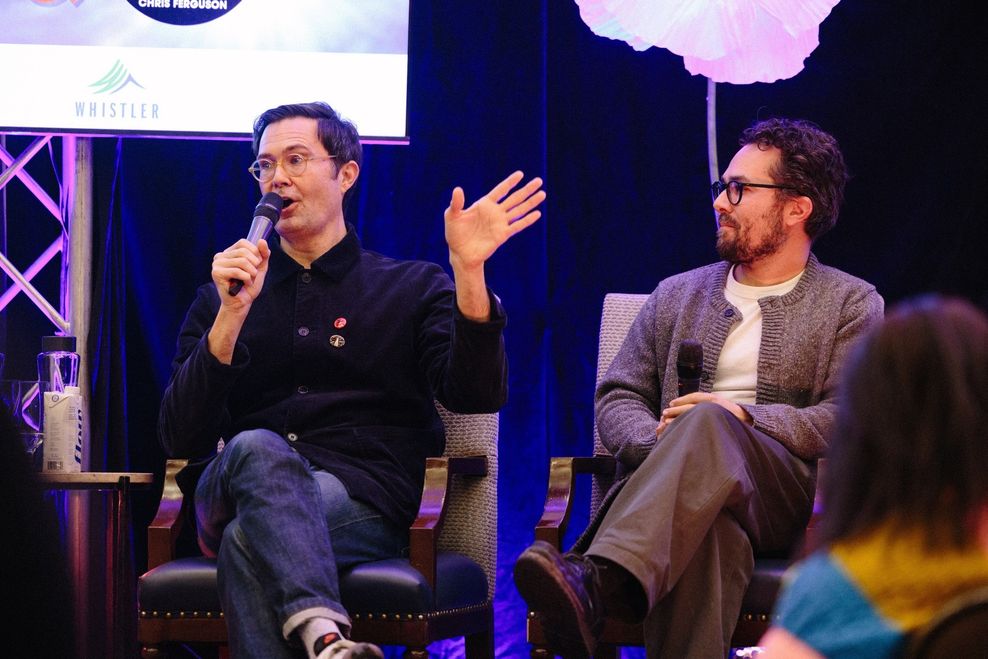 Osgood Perkins and Chris Ferguson at the Whistler Film Festival.
