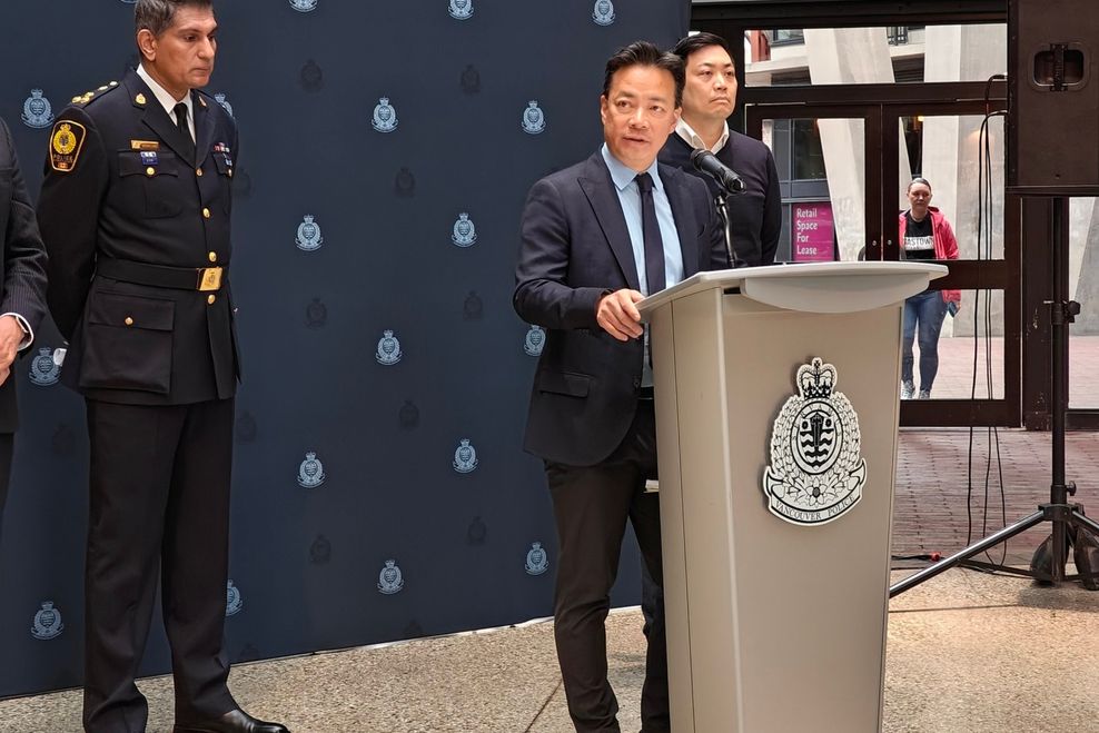 Ken Sim addressing the media earlier this month. (@KenSimCity/X)