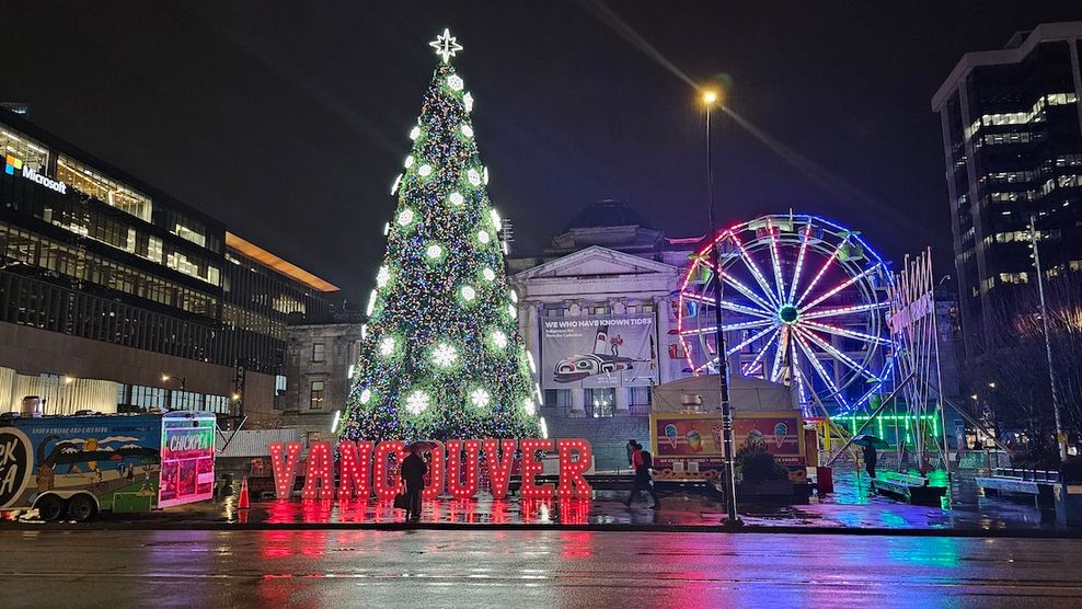 vancouver sign art gallery west georgia plaza december 2025 