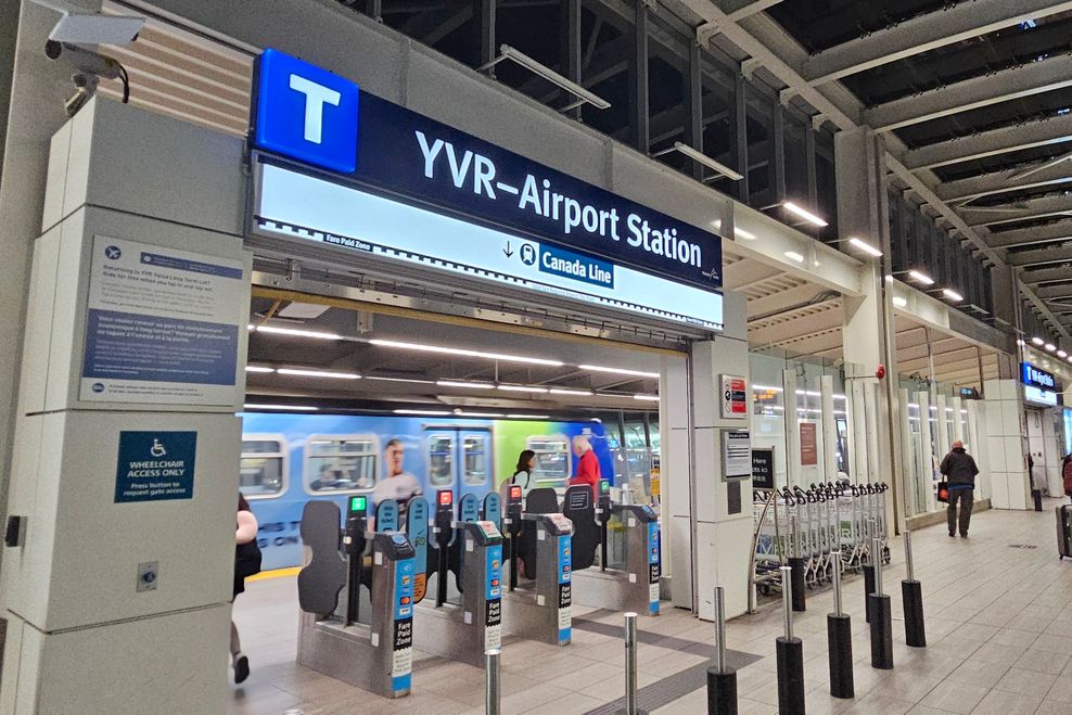 YVR Airport Station on SkyTrain's Canada Line. (Kenneth Chan)